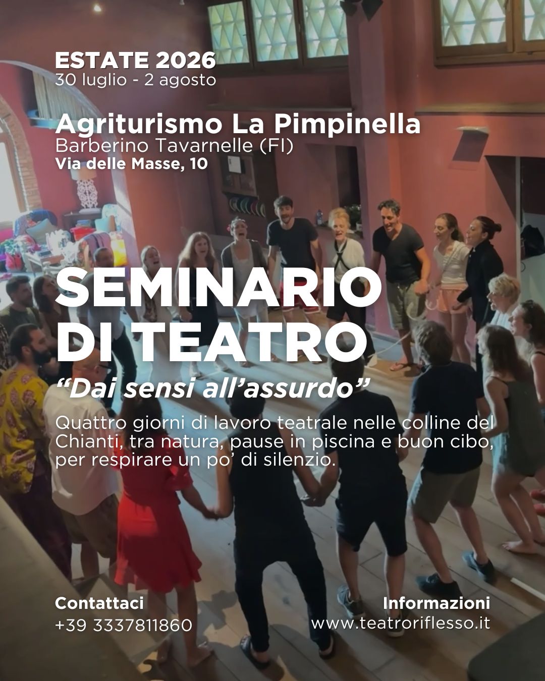 ESTATE 2026 – SEMINARIO DI TEATRO RESIDENZIALE