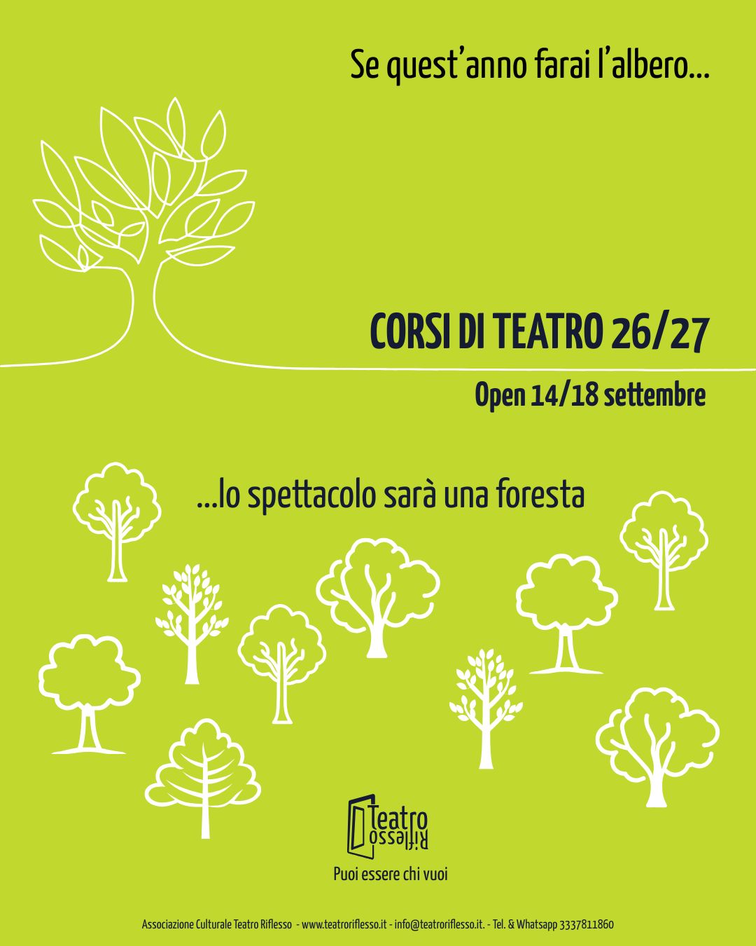 CORSI DI TEATRO 26/27 – OPEN WEEK CHIANTI